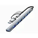 Хаб USB Palmexx USB3.0+USB-C - USB3.0+6xUSB2.0 PX/HUB-080 серый